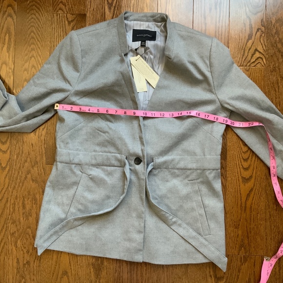 BANANA REPUBLIC Grey Blazer Single Button. Size 10P. - Picture 3 of 11